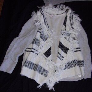 Dolan Black and White Fringed Jacket